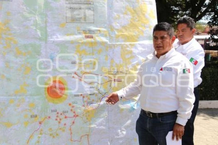 TOCHIMILCO . SUPERVISIÓN RUTAS DE EVACUACIÓN