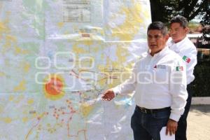 TOCHIMILCO . SUPERVISIÓN RUTAS DE EVACUACIÓN