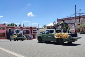 TOCHIMILCO . SUPERVISIÓN RUTAS DE EVACUACIÓN