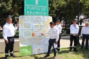 TOCHIMILCO . SUPERVISIÓN RUTAS DE EVACUACIÓN