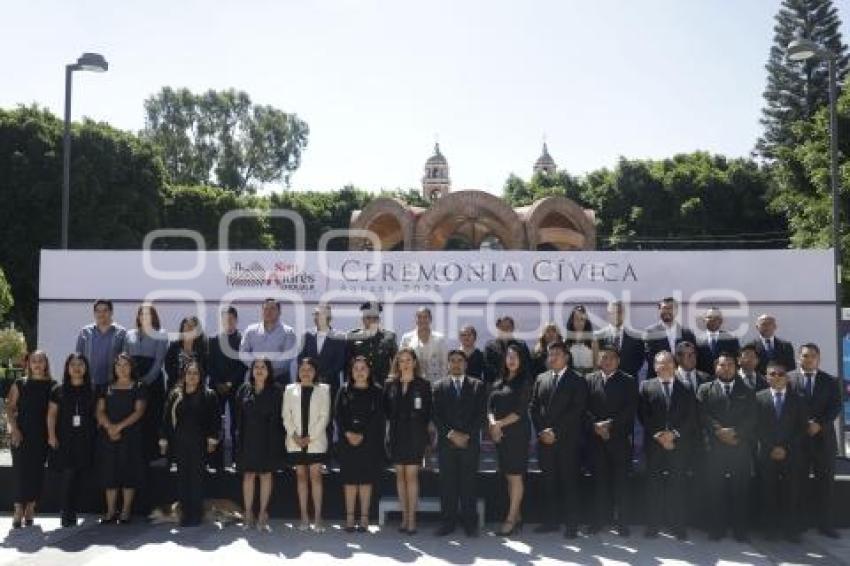 SAN ANDRÉS CHOLULA . CEREMONIA CÍVICA