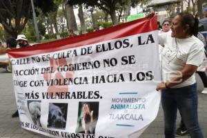 TLAXCALA . MANIFESTACIÓN DE ANIMALISTAS
