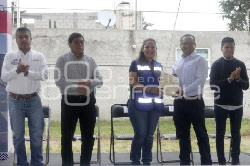 SAN ANDRÉS CHOLULA . INICIO DE PAVIMENTACIÓN 