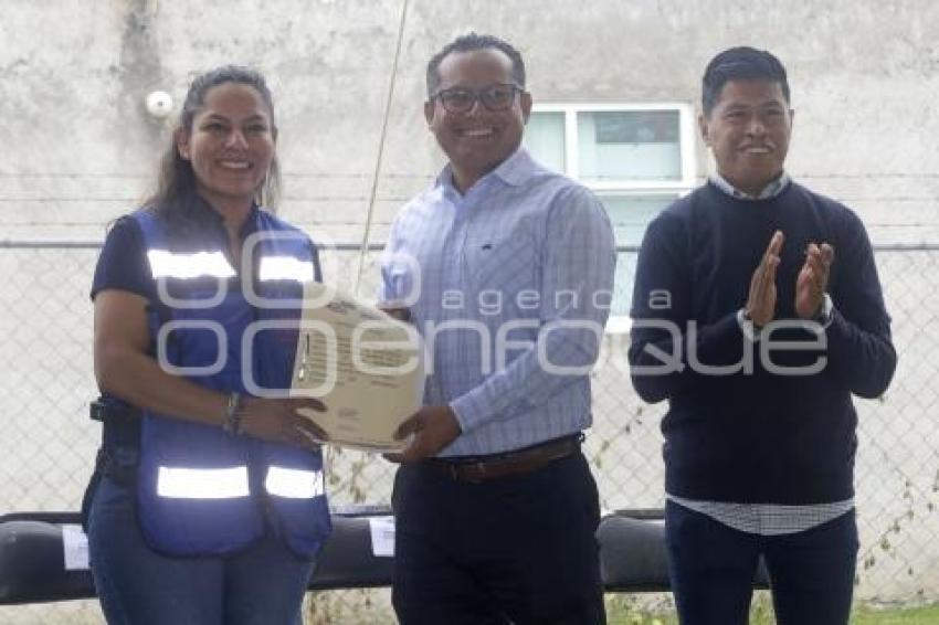SAN ANDRÉS CHOLULA . INICIO DE PAVIMENTACIÓN 