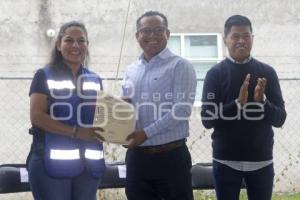 SAN ANDRÉS CHOLULA . INICIO DE PAVIMENTACIÓN 