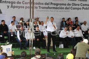 TIANGUISMANALCO . ENTREGA DE APOYOS CAMPO