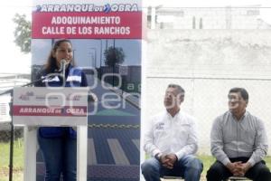 SAN ANDRÉS CHOLULA . INICIO DE PAVIMENTACIÓN 