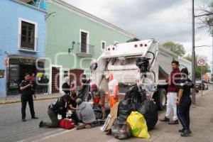 TLAXCALA . ACCIDENTE RECOLECTOR DE BASURA