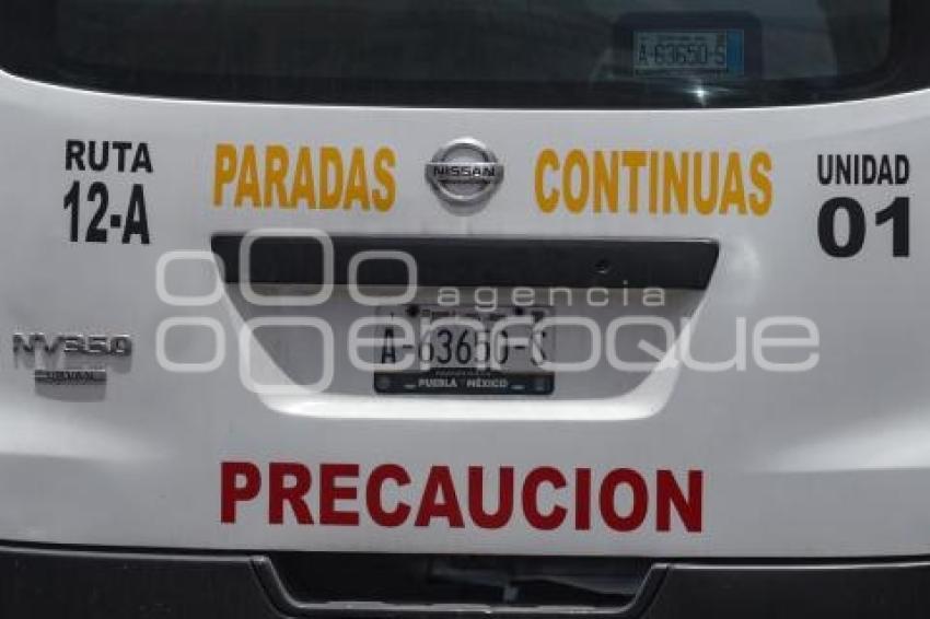 TRANSPORTE PÚBLICO . NUEVAS PLACAS