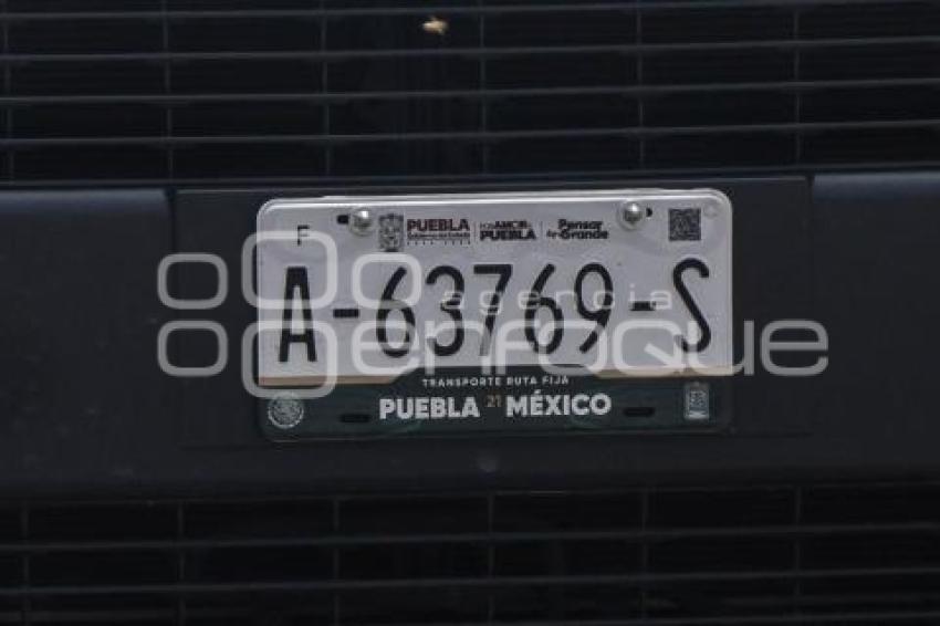 TRANSPORTE PÚBLICO . NUEVAS PLACAS