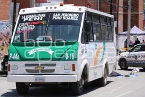 ATROPELLADA . TRANSPORTE PÚBLICO