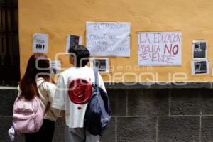 BUAP . MANIFESTACIÓN ESTUDIANTES