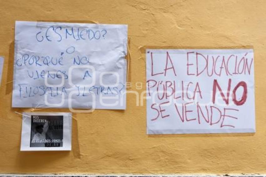 BUAP . MANIFESTACIÓN ESTUDIANTES