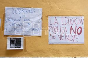 BUAP . MANIFESTACIÓN ESTUDIANTES