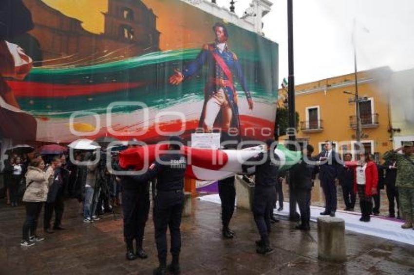 TLAXCALA . IZAMIENTO DE BANDERA