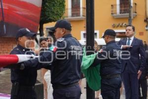 TLAXCALA . IZAMIENTO DE BANDERA