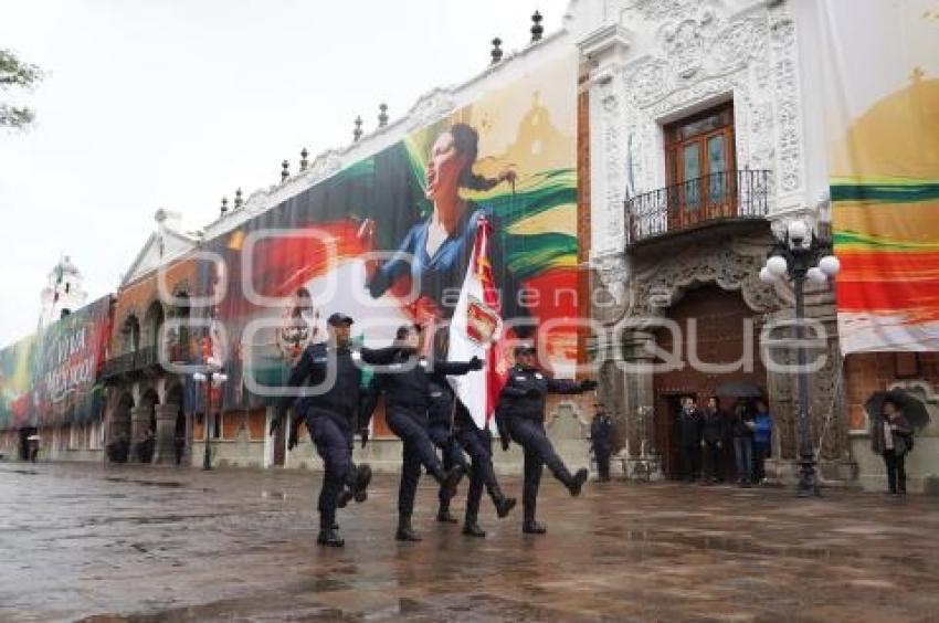 TLAXCALA . IZAMIENTO DE BANDERA