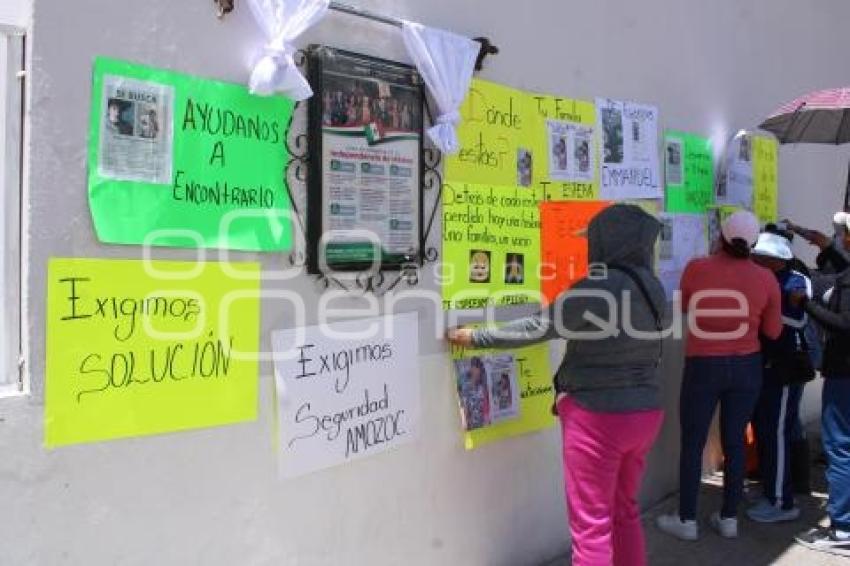 AMOZOC . MANIFESTACIÓN DESAPARECIDOS