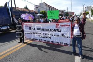 TLAXCALA . MANIFESTACIÓN MAESTROS SNTE