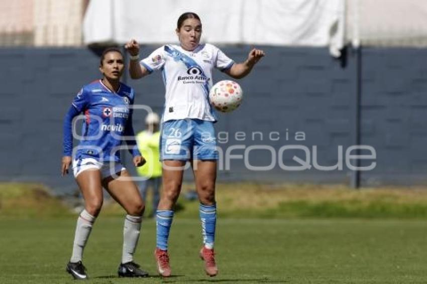 FÚTBOL FEMENIL . PUEBLA VS CRUZ AZUL