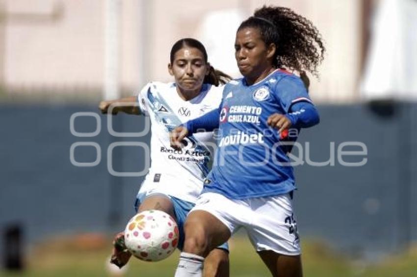 FÚTBOL FEMENIL . PUEBLA VS CRUZ AZUL