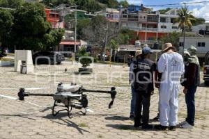 ACATLÁN . FUMIGACIÓN DRON