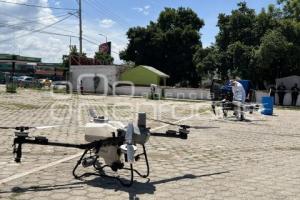 ACATLÁN . FUMIGACIÓN DRON