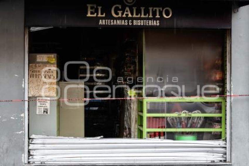 INCENDIO . TIENDA DE BISUTERÍA