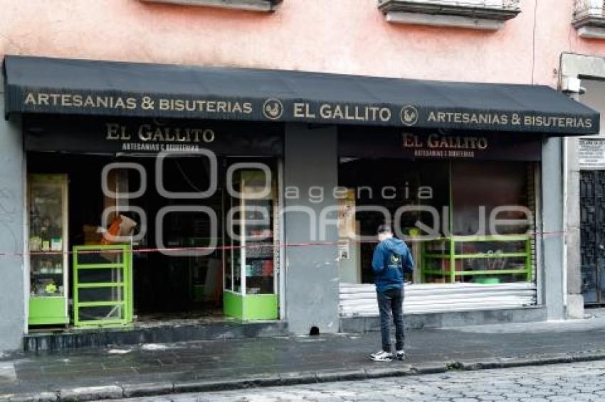 INCENDIO . TIENDA DE BISUTERÍA