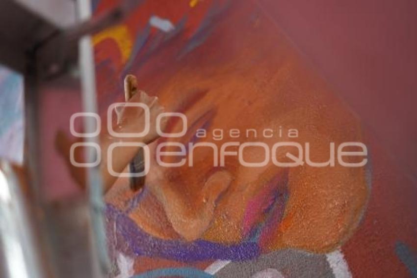 TLAXCALA . MURAL POR EL AGUA