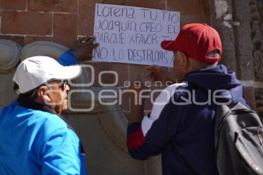 TLAXCALA . PROTESTA PARQUE DE LA JUVENTUD