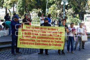 MANIFESTACIÓN . TRABAJADORES BUAP