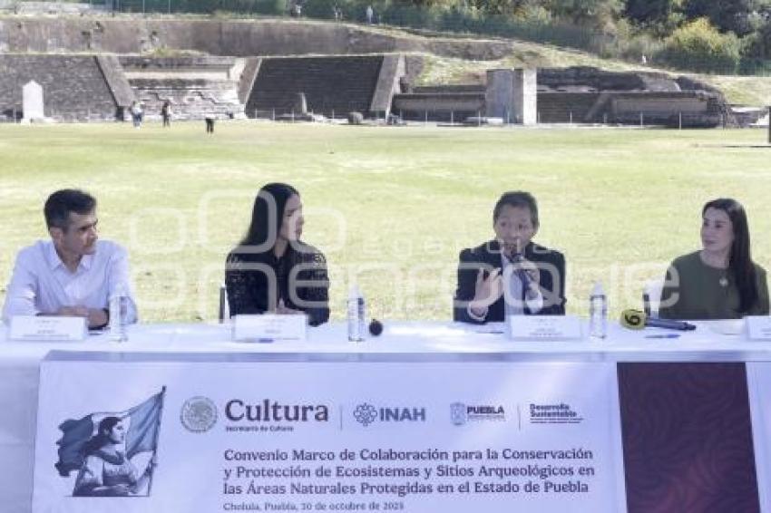 SAN ANDRÉS CHOLULA . FIRMA DE CONVENIO INAH