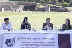 SAN ANDRÉS CHOLULA . FIRMA DE CONVENIO INAH