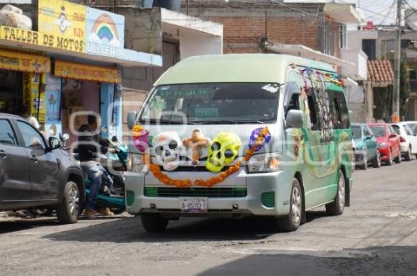 TLAXCALA . TRANSPORTE DÍA DE MUERTOS