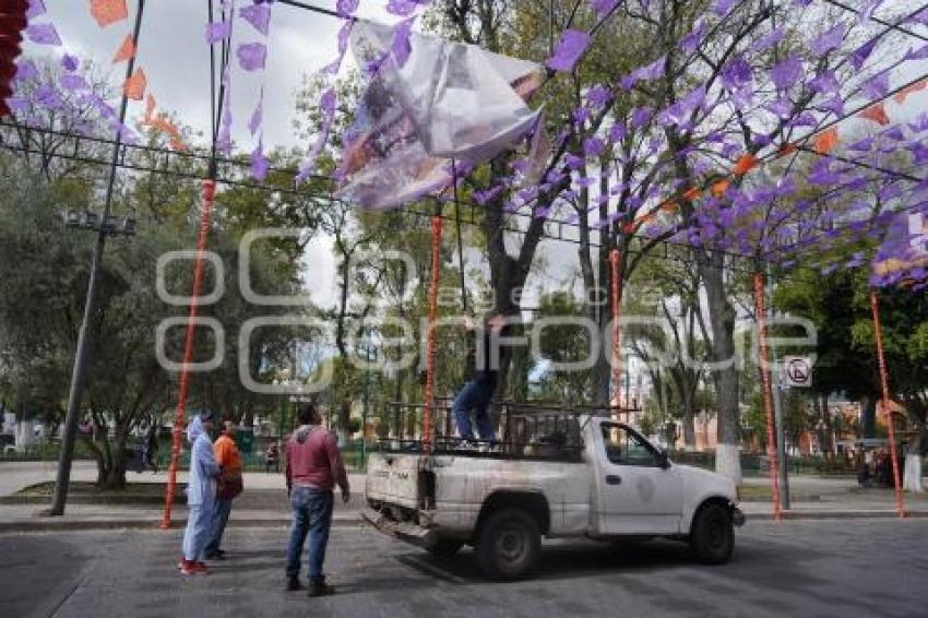 TLAXCALA . CAIDA DE ADORNOS