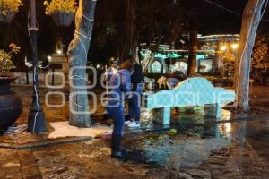 ATLIXCO . LIMPIEZA ZÓCALO