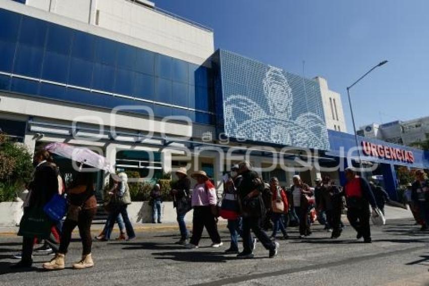 MANIFESTACIÓN . TRABAJADORES BUAP