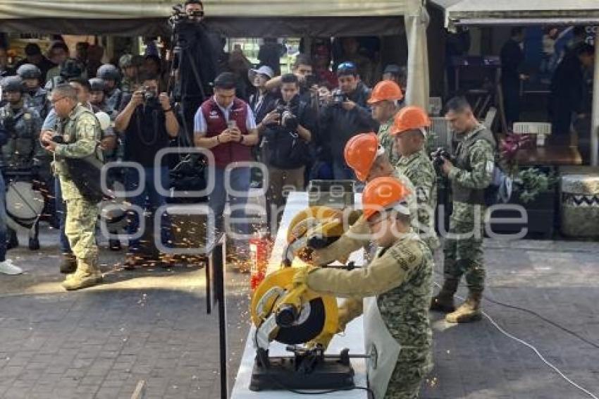 GOBIERNO ESTATAL . DESTRUCCIÓN DE ARMAS