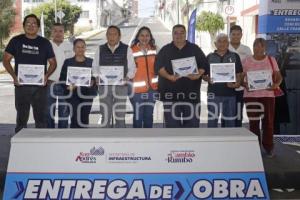 SAN ANDRÉS CHOLULA . ENTREGA DE OBRA