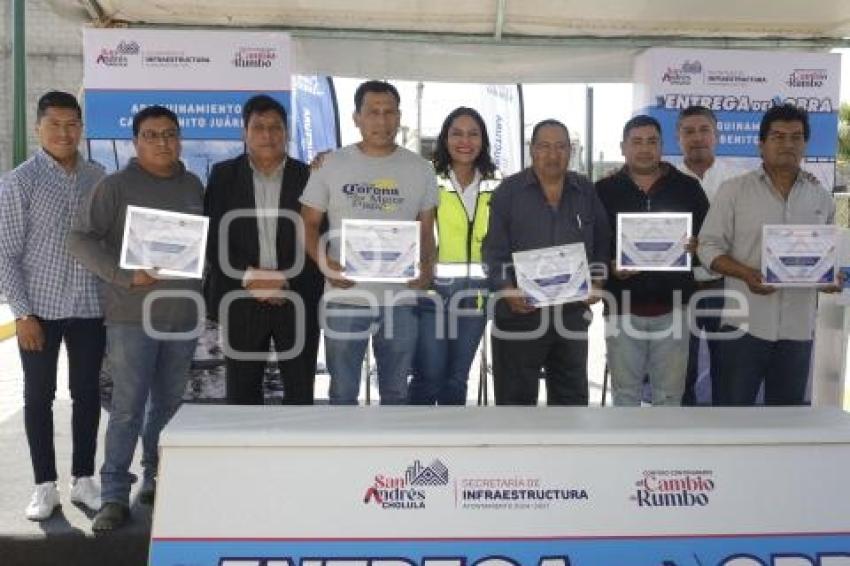SAN ANDRÉS CHOLULA . ENTREGA DE CALLE