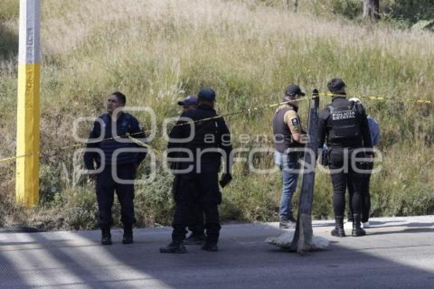 SAN PEDRO CHOLULA . CADÁVER PUENTE MOMOXPAN