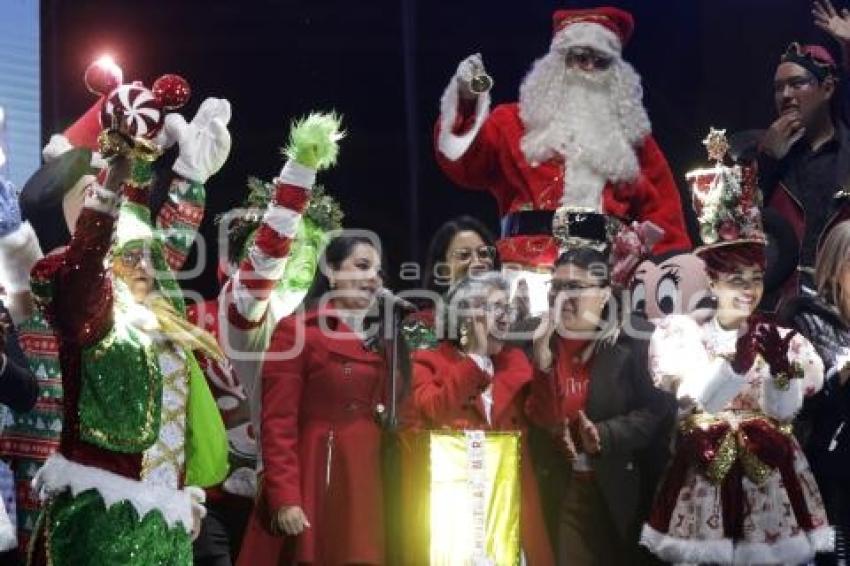 SAN PEDRO CHOLULA . ENCENDIDO ÁRBOL DE NAVIDAD