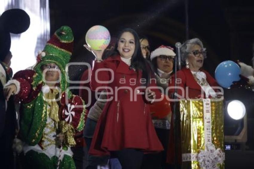 SAN PEDRO CHOLULA . ENCENDIDO ÁRBOL DE NAVIDAD