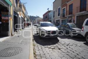 TLAXCALA . HUNDIMIENTO DE ADOQUÍN