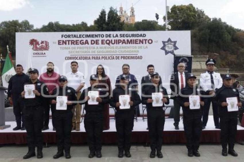 SAN PEDRO CHOLULA . ENTREGA DE EQUIPAMIENTO