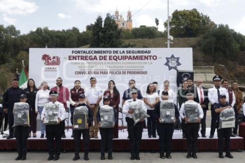 SAN PEDRO CHOLULA . ENTREGA DE EQUIPAMIENTO