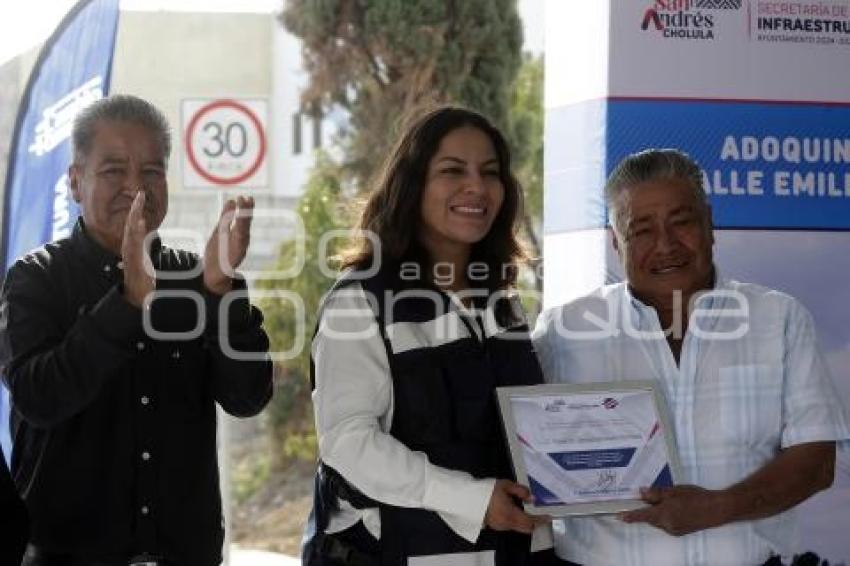 SAN ANDRÉS CHOLULA . ENTREGA DE OBRA