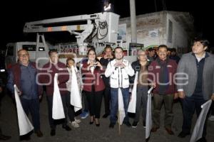 SAN PEDRO CHOLULA . ENTREGA DE LUMINARIAS