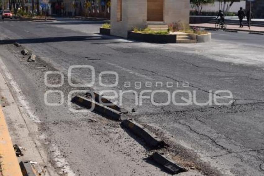 TLAXCALA . CICLOVÍAS DAÑADAS